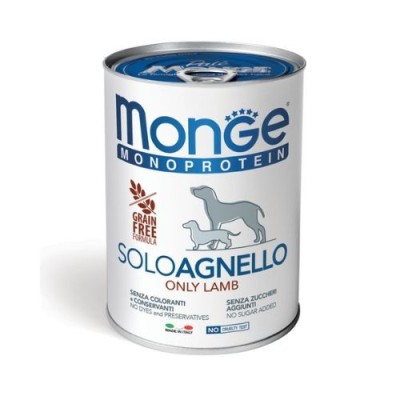 Monge Dog PatÃ¨ Monoproteico SOLO Agnello Lattina 400 g