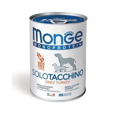Monge Dog PatÃ¨ Monoproteico SOLO Tacchino Lattina 400 g