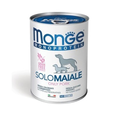 Monge Dog PatÃ¨ Monoproteico SOLO Maiale Lattina 400 g