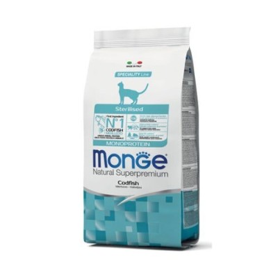 Monge Cat Natural Superpremium Adult Sterilised Monoproteico Merluzzo 1,5 kg