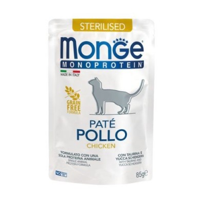 Monge Cat Monoprotein Patè Adult Sterilised Pollo Busta 85gr