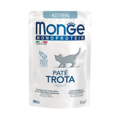 Monge Cat Monoprotein Patè Kitten Trota Busta 85gr