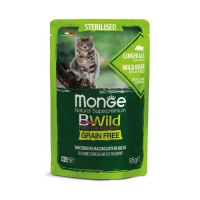 Monge Cat BWild Adult Sterilized con Cinghiale Busta 85gr