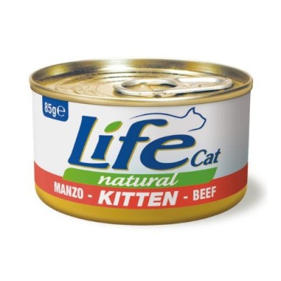 Life Cat Natural Kitten Manzo Lattina 85 g