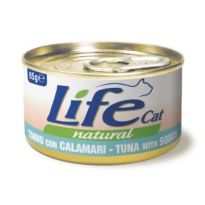 Life Cat Natural Tonno con Calamari 85 g
