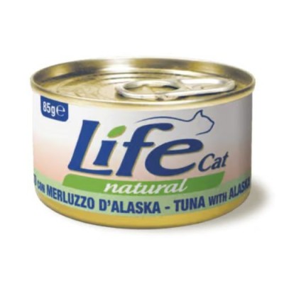 Life Cat Natural Tonnetto con Merluzzo d' Alaska 85 g