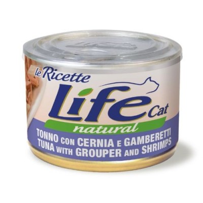 Life Cat le Ricette Tonno con Cernia e Gamberetti 150 g