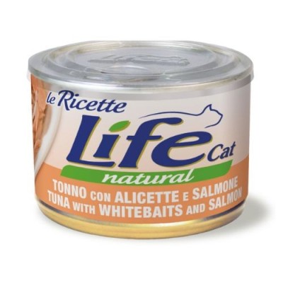 Life Cat Ricette Tonno con Alicette e Salmone 150 g
