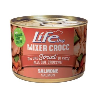 Life Dog Mixer Crocc Salmone Lattina 150gr