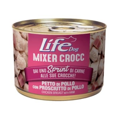 Life Dog Mixer Crocc Pollo con Prosciutto di Pollo Lattina 150gr