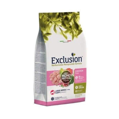 Exclusion Mediterraneo Puppy Junior Pollo Taglia Grande 12 kg