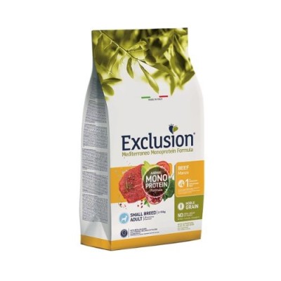 Exclusion Dog Mediterraneo Adult Small Manzo 2kg