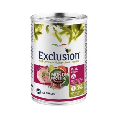 Exclusion Mediterraneo Dog Adult Vitello All Breeds PatÃ¨ 400g