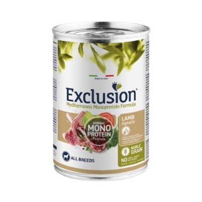 Exclusion Mediterraneo Dog Adult Agnello All Breeds Pat&Atilde;&uml; 400g