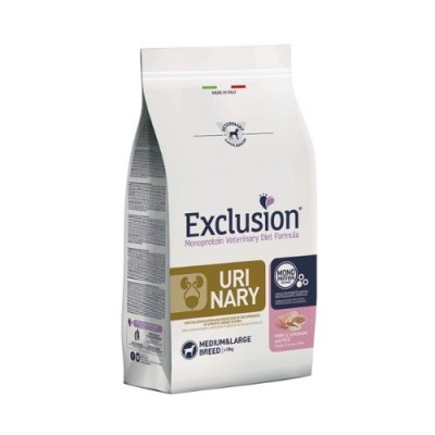 Exclusion Dog Diet Urinary Adult Medium Maxi Maiale 12kg