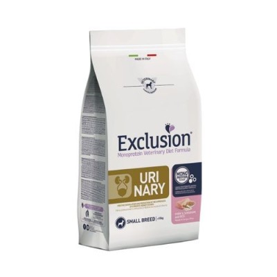 Exclusion Dog Diet Urinary Adult Small Maiale 2kg