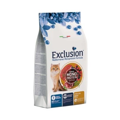 Exclusion Cat Mediterraneo Adult Sterilised Manzo 1,5kg