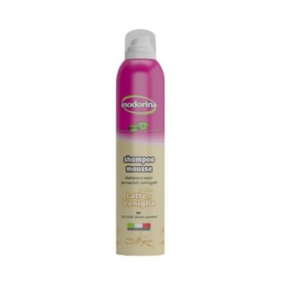 Inodorina Shampoo a Secco Mousse Profumo Latte e Vaniglia 250ml