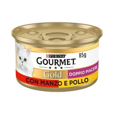Gourmet Gold - Doppio Piacere  con Manzo e Pollo 85g