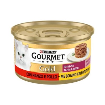 Gourmet Gold Intrecci di Gusto Manzo e Pollo 85gr