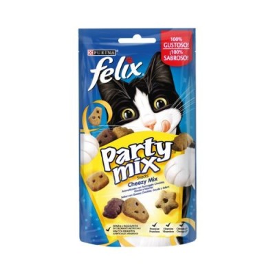 Felix Snack per Gatti Party Mix Cheddar, Gouda e Edamer