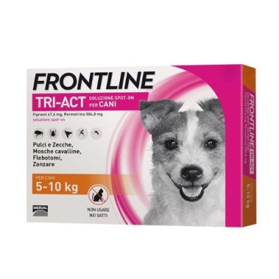 Frontline Tri-Act per Cani da 5-10Kg Confezione da 6 Fiale