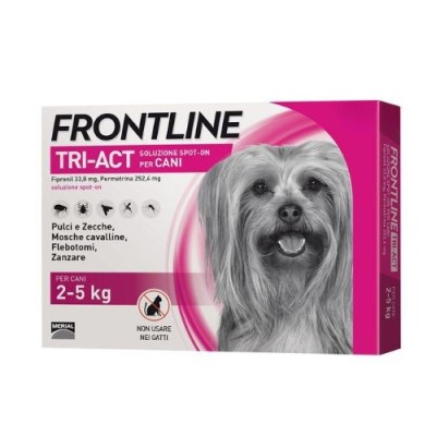 Frontline Tri-Act per Cani da 2-5Kg Confezione da 6 Fiale