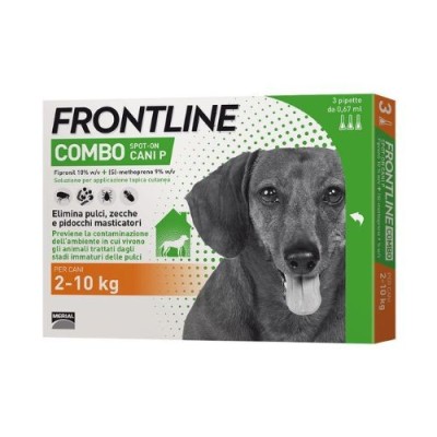 Frontline Combo per Cani da 2-10kg Confezione da 3 Fiale