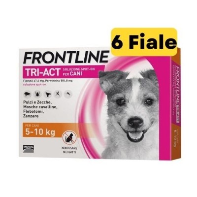 Frontline Tri-Act per Cani da 5-10Kg Confezione da 6 Fiale