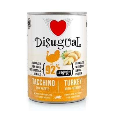 Disugual Dog Vegetable Patè Monoproteico Coniglio con Zucchine Lattina 400gr