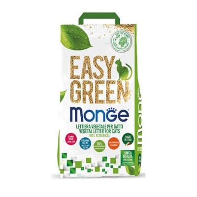 Monge Easy Green Lettiera Ecologica Agglomerante per Gatti con Fibre Vegetali 10Lt