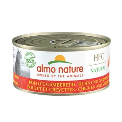 Almo Nature Cat HFC Natural Filetto di Pollo con Gamberetti Lattina 70gr