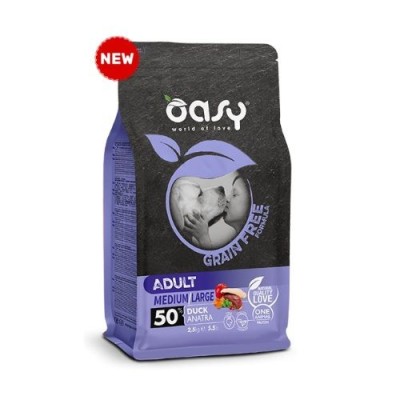 Oasy Dog Grain Free Adult Medium Large Anatra 2,5kg