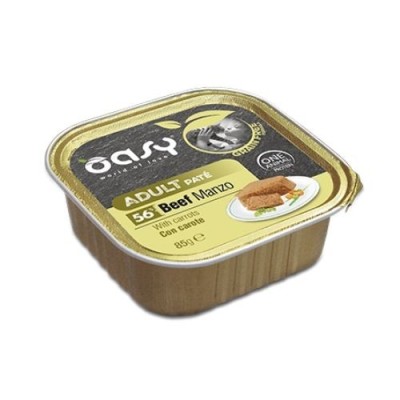 Oasy Cat Grain Free Patè Adult con Manzo e Carote Vaschetta 85gr