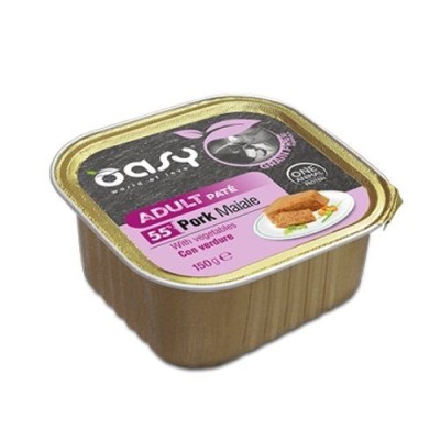 Oasy Dog Grain Free Paté Adult Maiale con Verdure Vaschetta 150gr