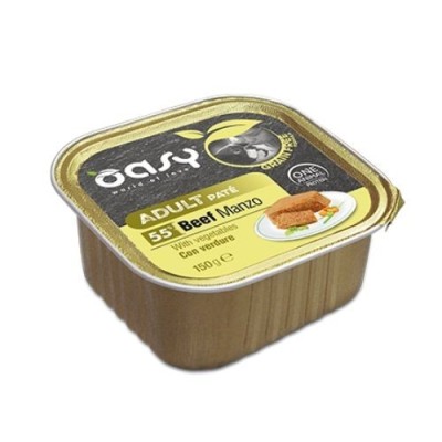 Oasy Dog Grain Free Paté Adult Manzo con Verdure Vaschetta 150gr