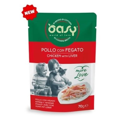 Oasy Cat More Love Pollo Con Pesce Bianco Busta 70 g