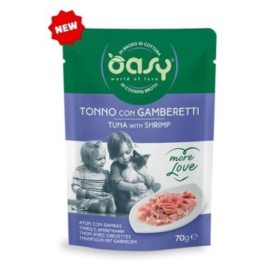 Oasy Cat More Love Pollo Con Pesce Bianco Busta 70 g