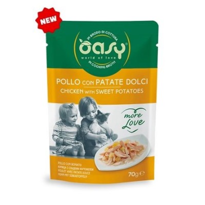 Oasy Cat More Love Pollo Con Pesce Bianco Busta 70 g