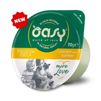 Oasy Cat More Love Pollo con Zucca Cup in Salsa 70gr