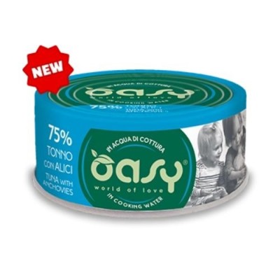 Oasy Cat More Love Tonno con Alici Lattina 70gr