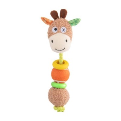 Leopet Gioco per Cani Giraffa in Peluche con Pallina, Corda e Anelli di Gomma