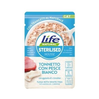 Life Cat Funzionale Sterilizzato con Tonnetto e Pesce Bianco Busta 70gr