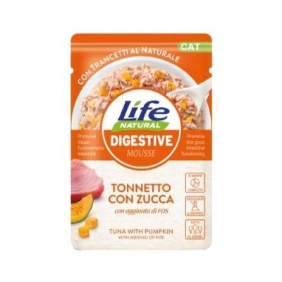 Life Cat Funzionale Digestive con Tonnetto e Zucca Busta 70gr