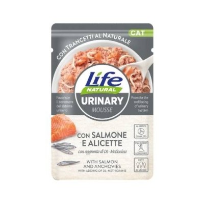 Life Cat Funzionale Urinary con Salmone e Alicette Busta 70gr