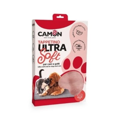 Camon Tappetino Ultra Soft per Cani e Gatti Rosa Antico 60x40