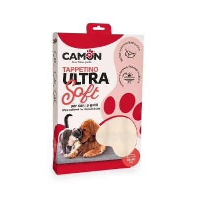 Camon Tappetino Ultra Soft per Cani e Gatti Crema 60x40