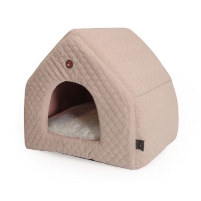 Camon casetta indoor per cani e gatti in poliestere rosa antico