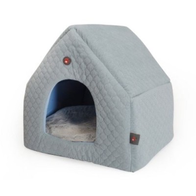 Camon casetta indoor per cani e gatti in poliestere Azzurro Opaco