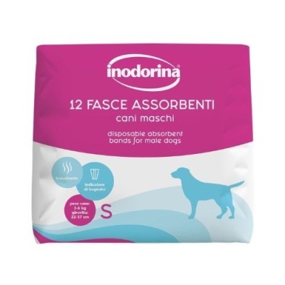 Inodorina Pannolini a Fascia per Cani Maschi S 12pz